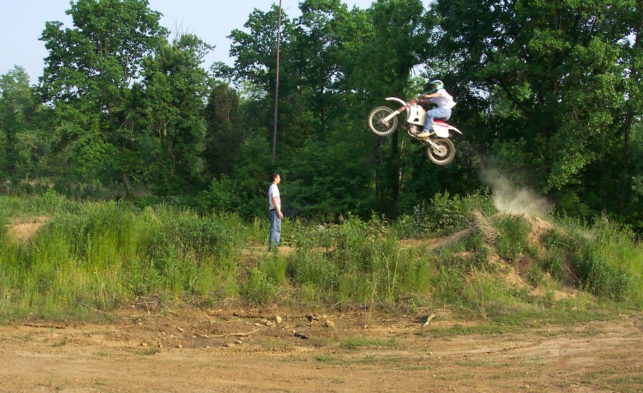 Calvin jumping over Tony
